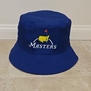 Masters Blue Bucket Hat with Yellow Logo